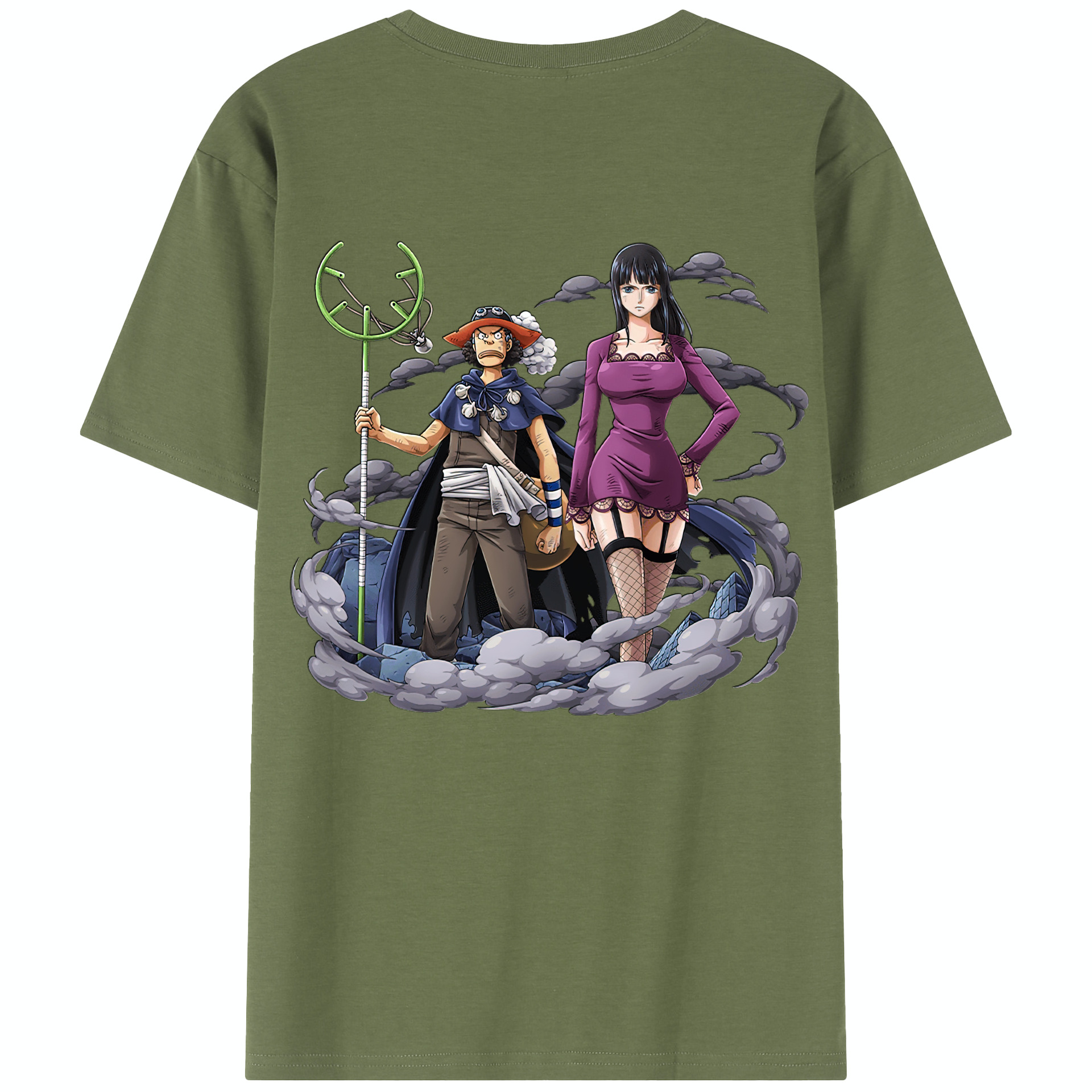 ワンピース ニコ・ロビン ONE PIECE Nico Robin 綿100％半袖Tシャツ（背面プリント）